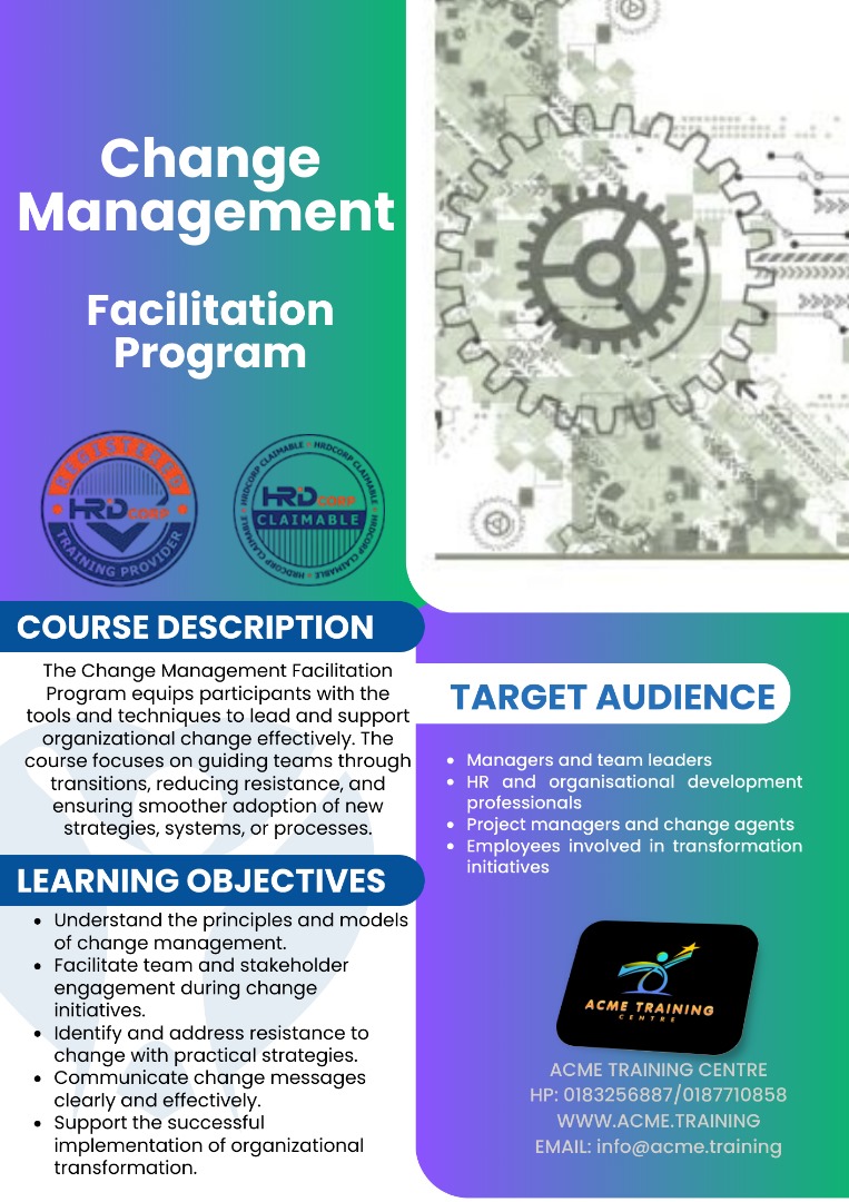 Change Management Facilitation Program: Streamlining Organizational Change